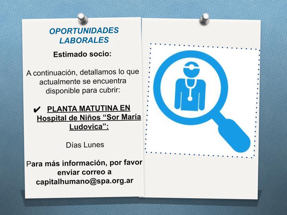 ¡OPORTUNIDADES LABORALES!