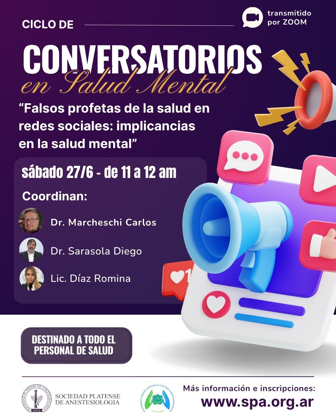Ciclo de Conversatorios en Salud Mental: «Falsos profetas de la salud en redes sociales»