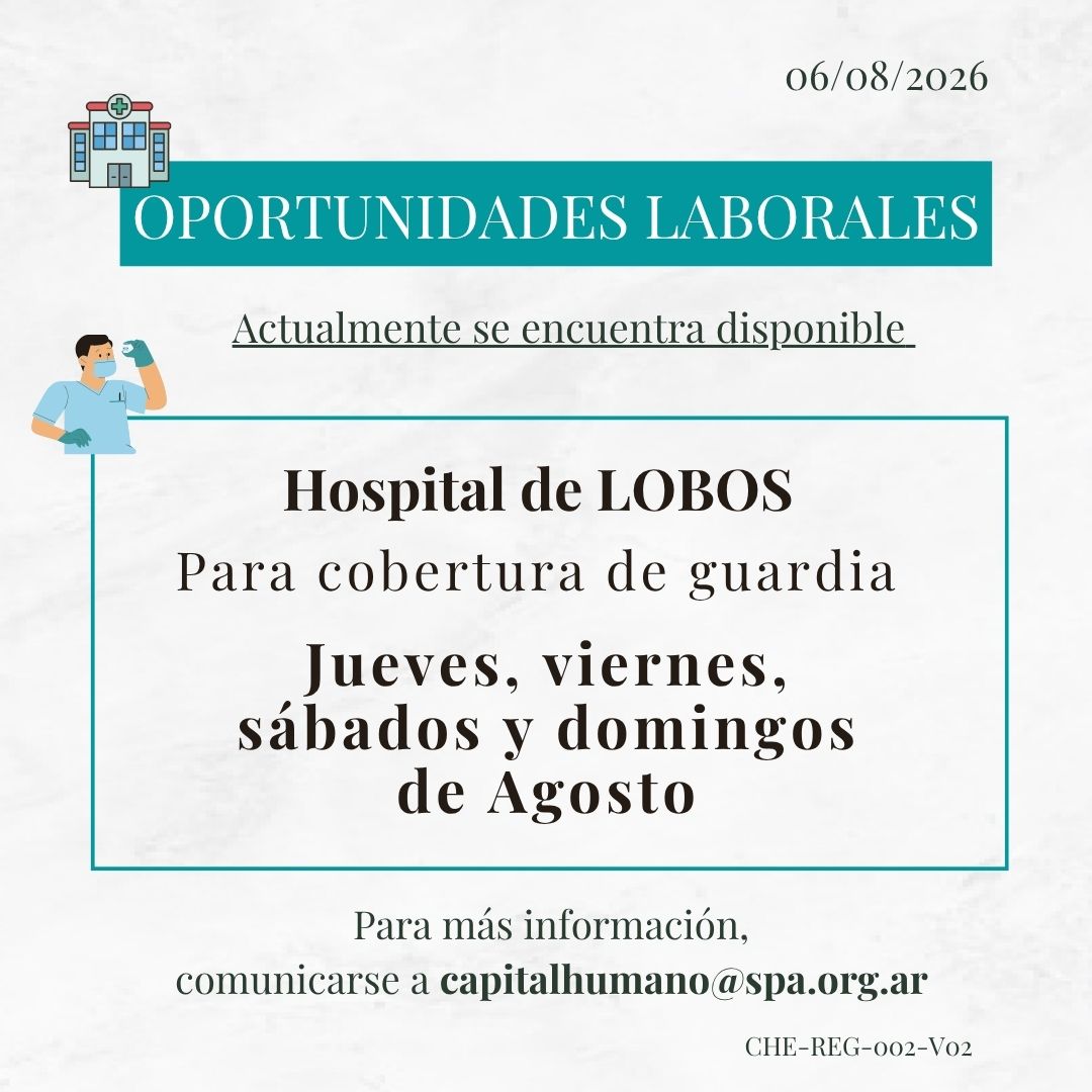 Oportunidades laborales en el Hospital de Lobos